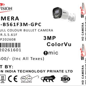 SPT-HD-B561F3M-GPC 3MP HD COLOUR +AUDIO BULLET